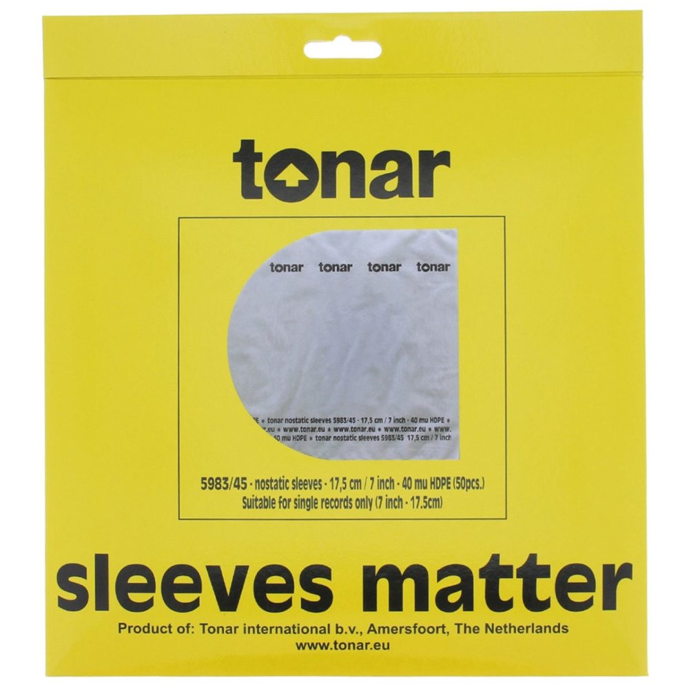 Tonar - 5983 Nostatic sleeves for 7 inch" (17,8 cm) 45 RPM records